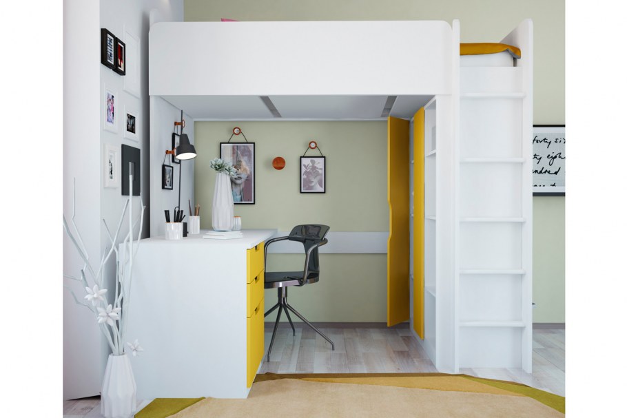 Кровать-чердак Polini Kids simple