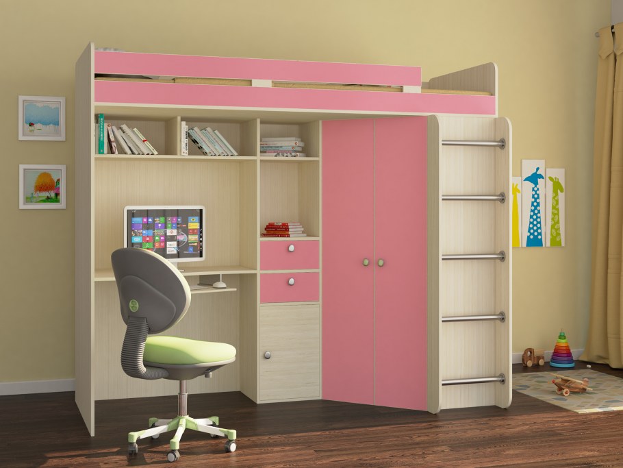 Кровать-чердак Астра РВ-мебель