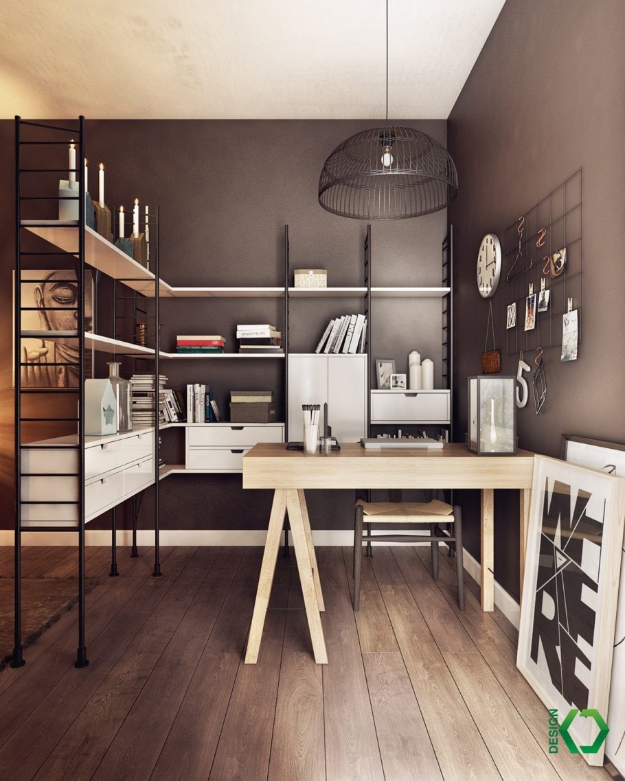 Кабинет в скандинавском стиле