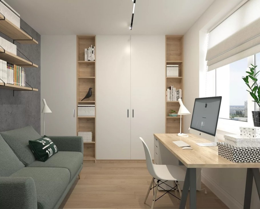 Интерьер кабинета в скандинавском стиле