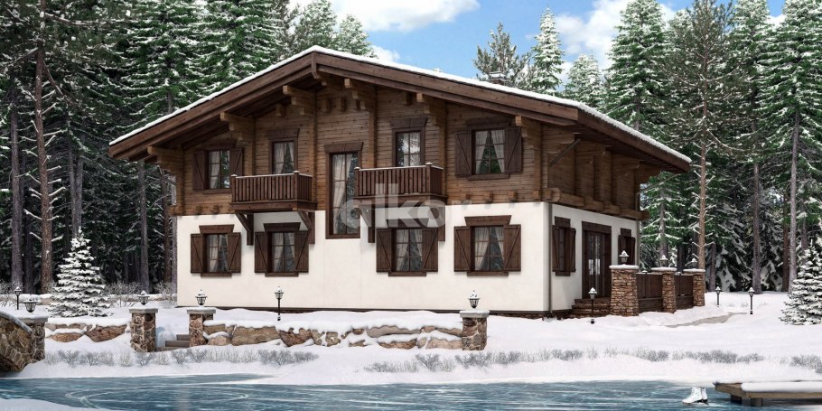 Комбинированный дом в стиле Бавария