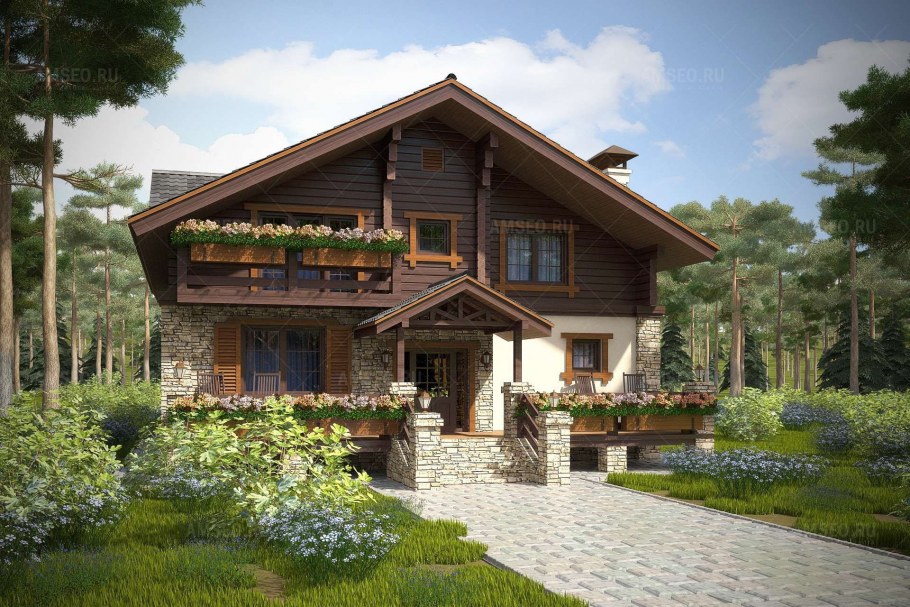 Дом в стиле Шале Новорижское шоссе