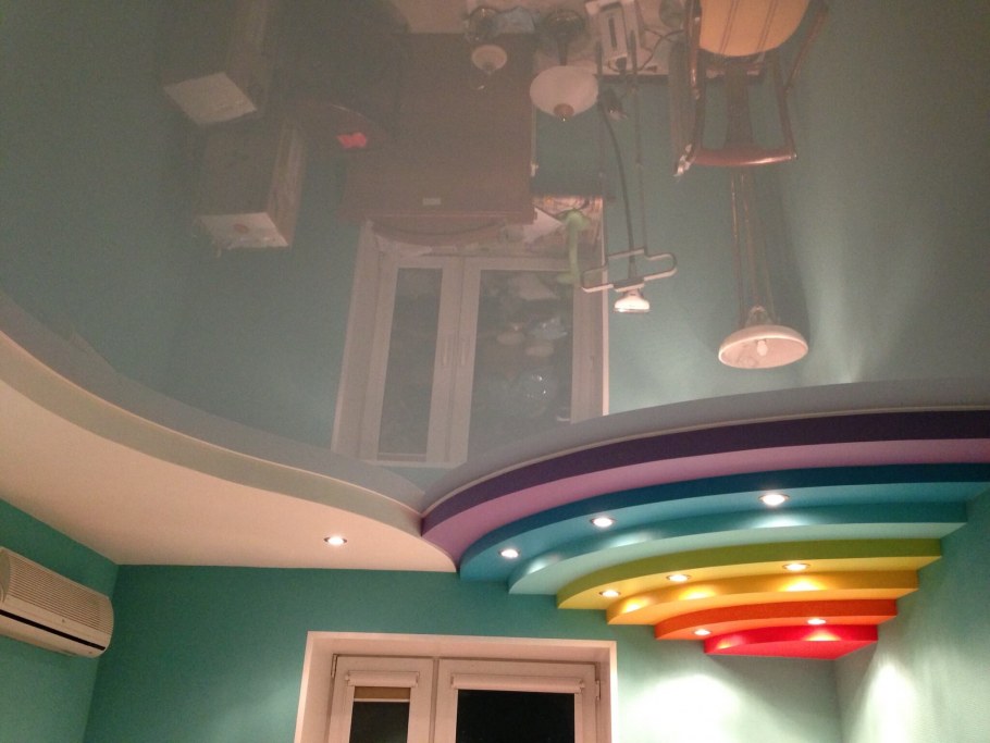 Многоуровневые натяжные потолки