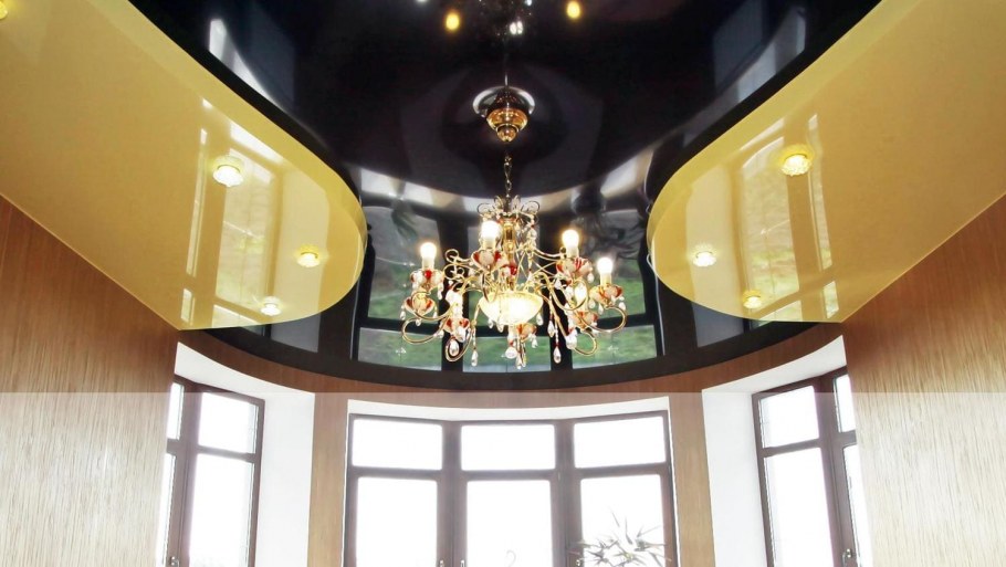 Двухуровневые натяжные потолки