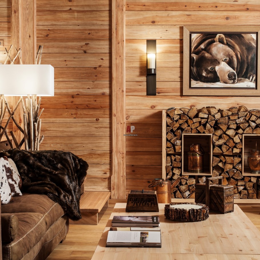 Декор стен в деревянном доме