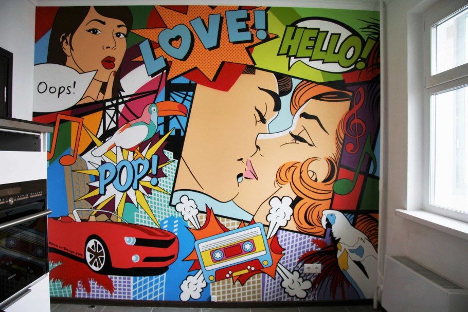 Роспись стен поп арт