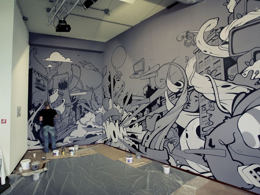 Роспись стен в стиле комиксов