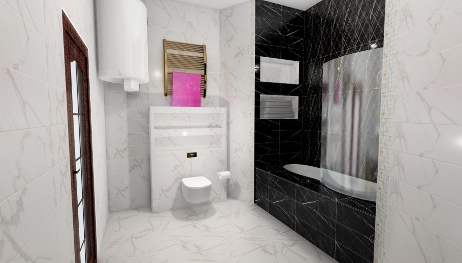 Мрамор в душевой