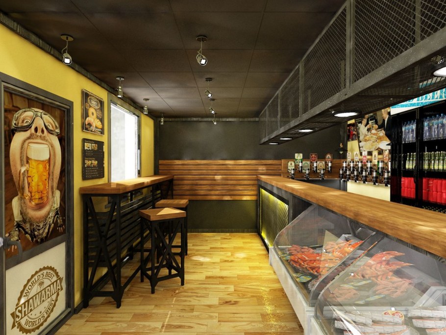Интерьер пивного бара