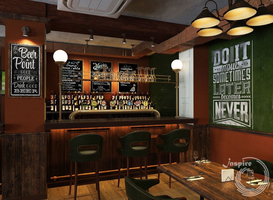 Интерьер пивного ресторана