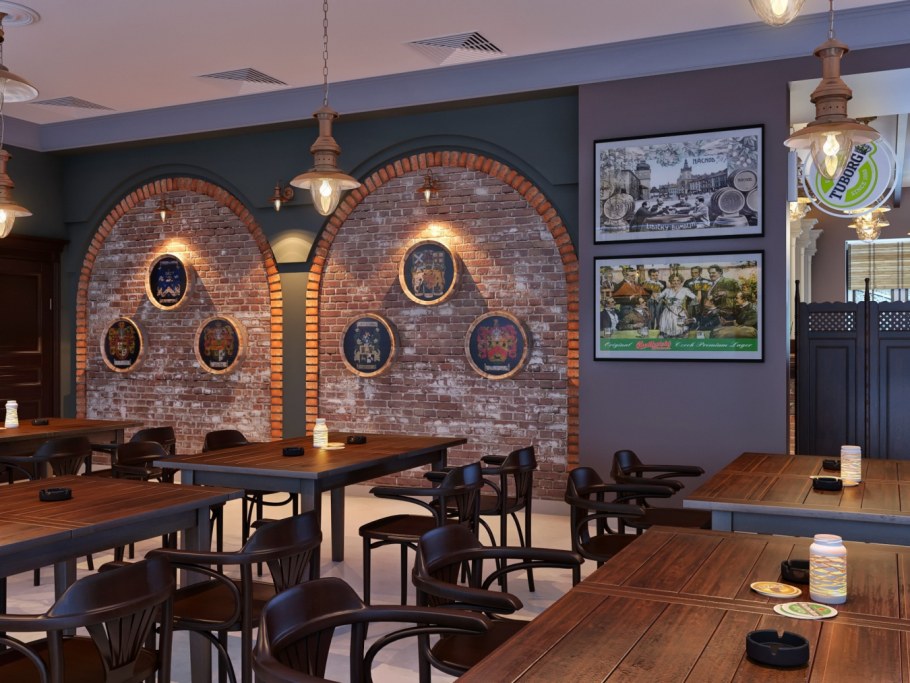 Интерьер пивного ресторана