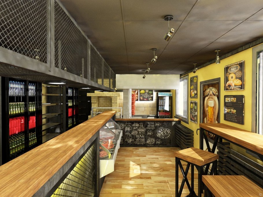 Интерьер пивного бара