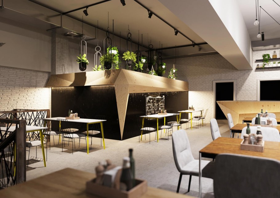 Современный интерьер кафе