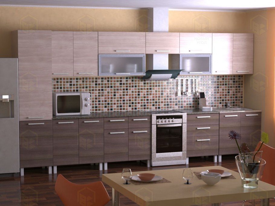 Кухня ясень шимо светлый и темный