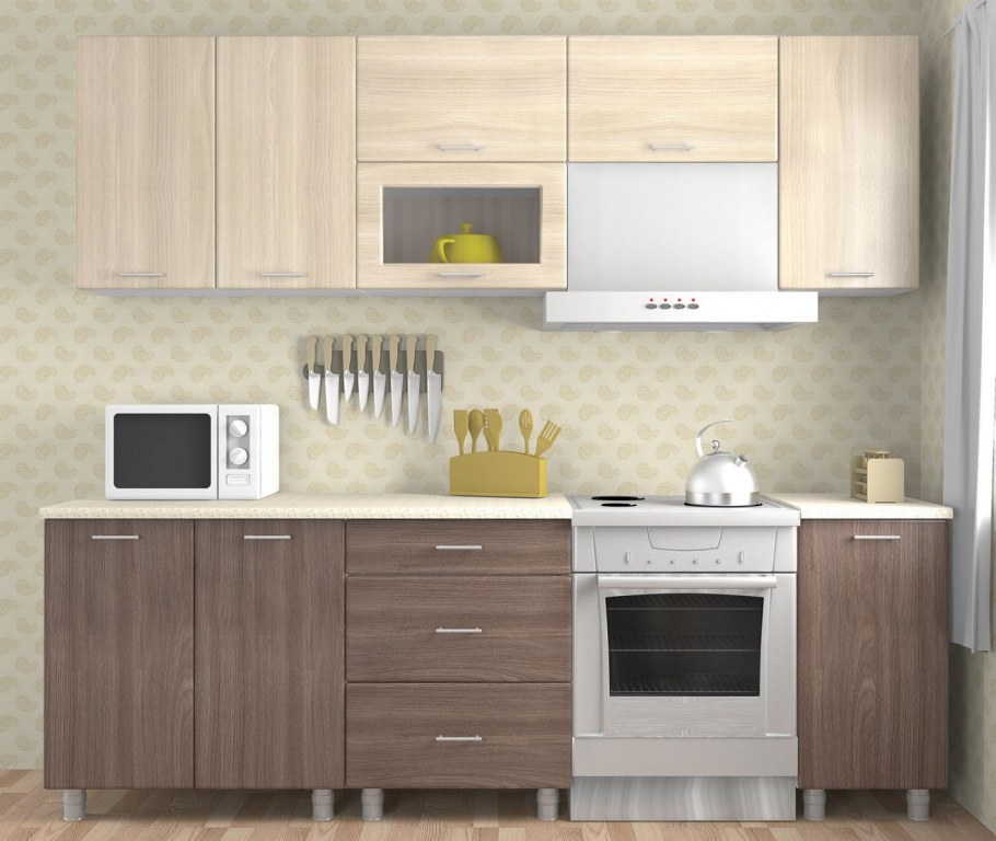 Кухня ясень шимо светлый и темный