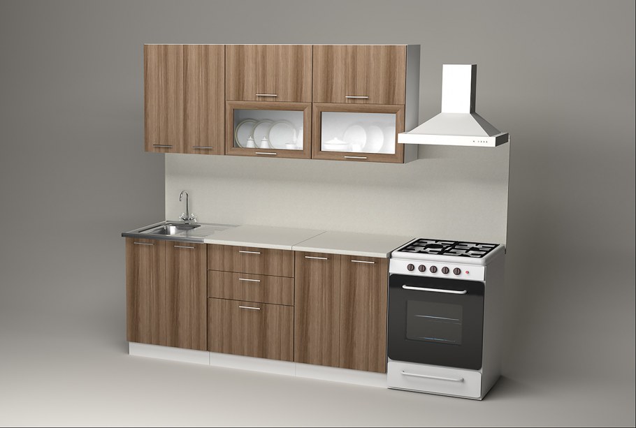 Кухня "Татьяна" ЛДСП 2,0м (Комби БД)