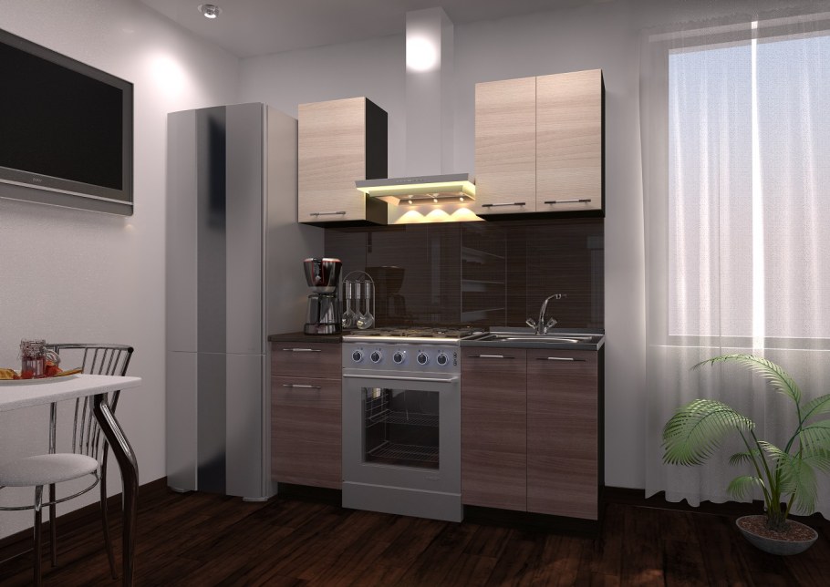 Кухня "Татьяна" ЛДСП 2,0м (Комби БД)