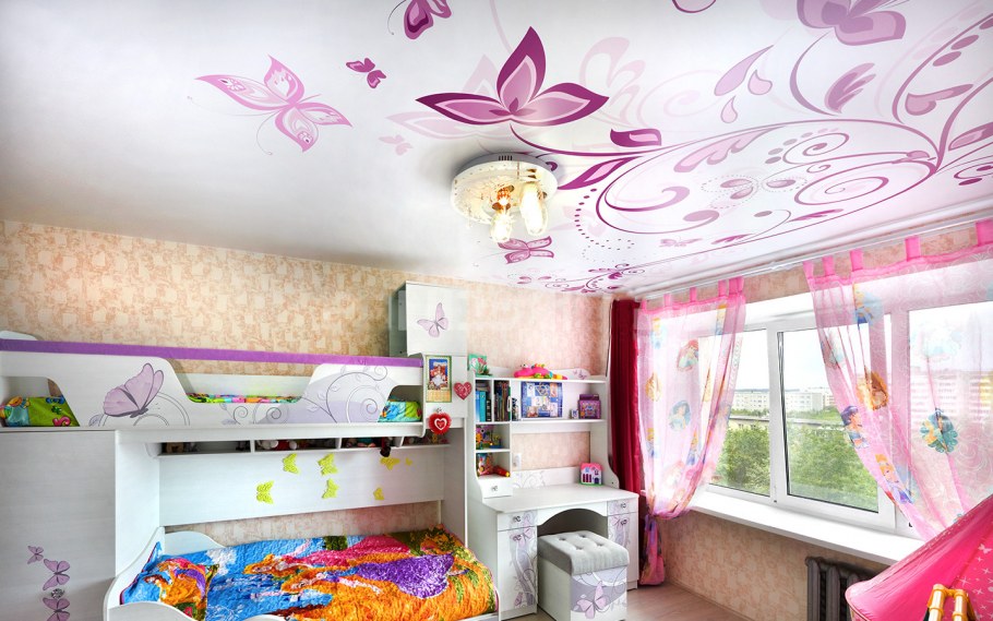 Потолок для детской девочке