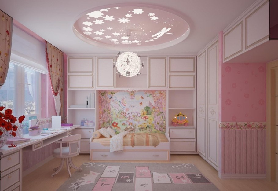 Проект детской комнаты для девочки
