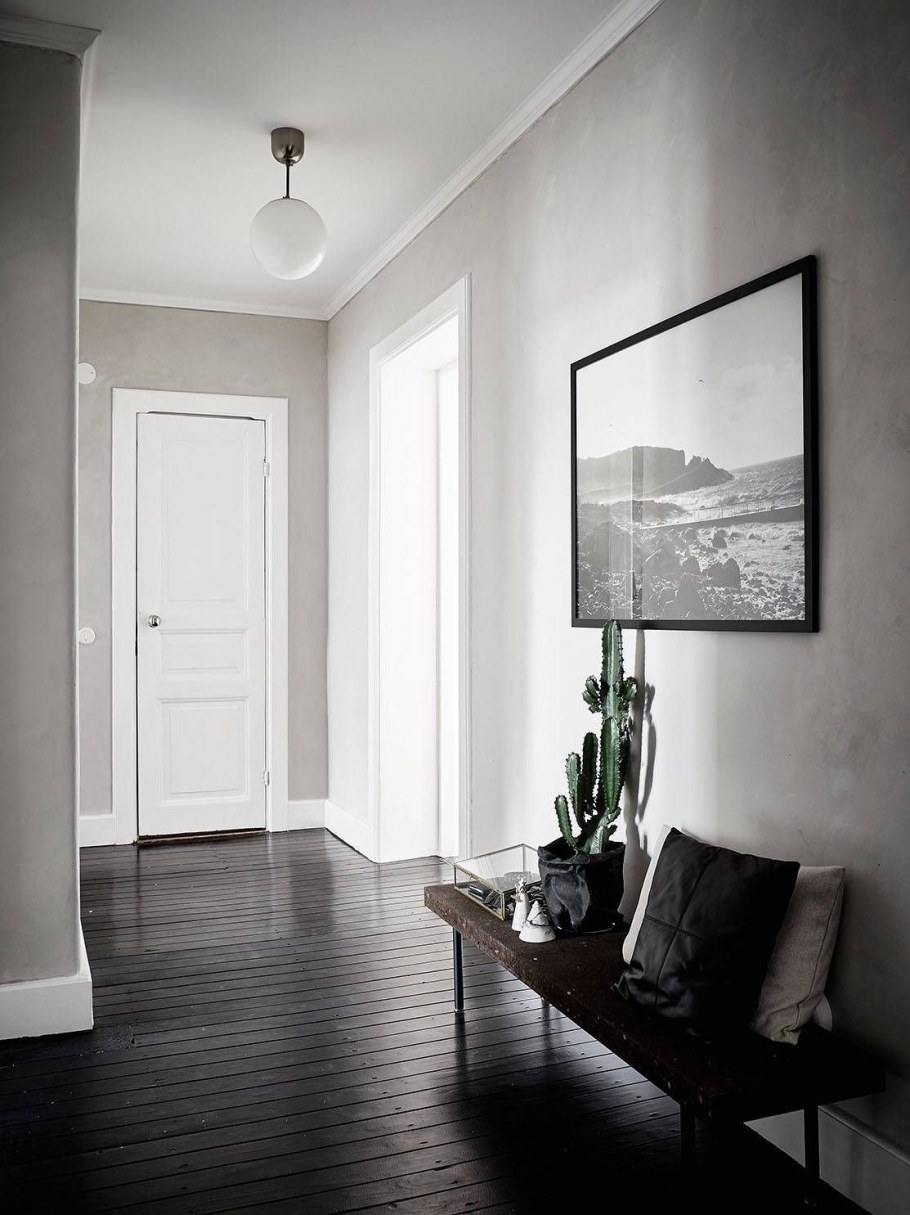 Темный пол в интерьере