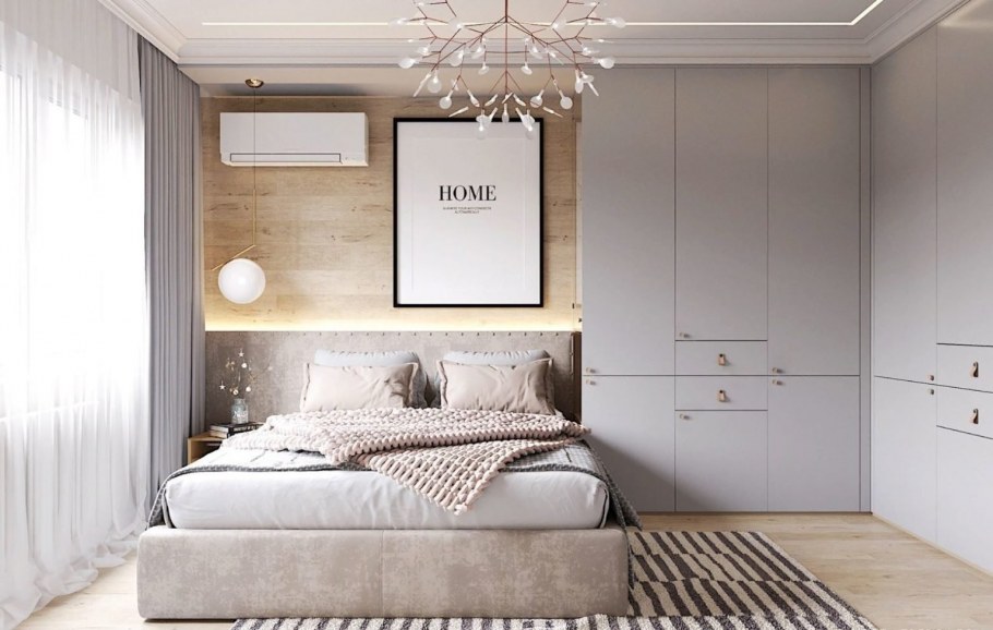 Светлая спальня в скандинавском стиле