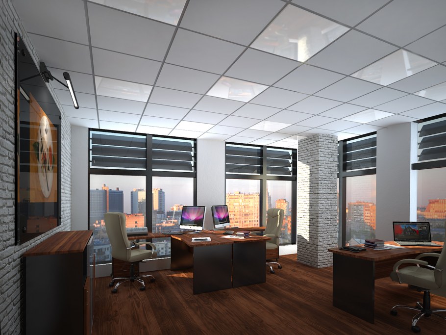 Рендер офисного помещения