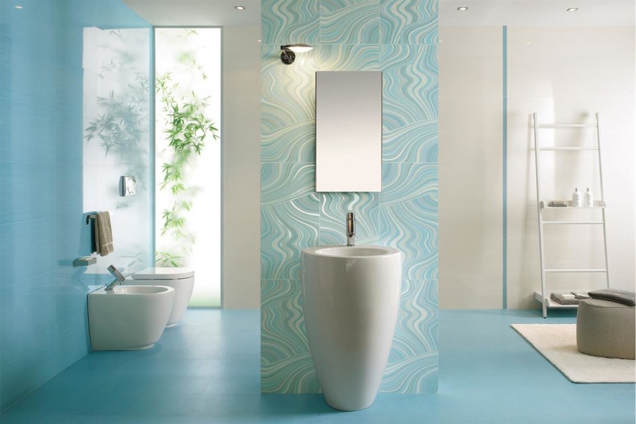 Бирюзовая плитка для ванной