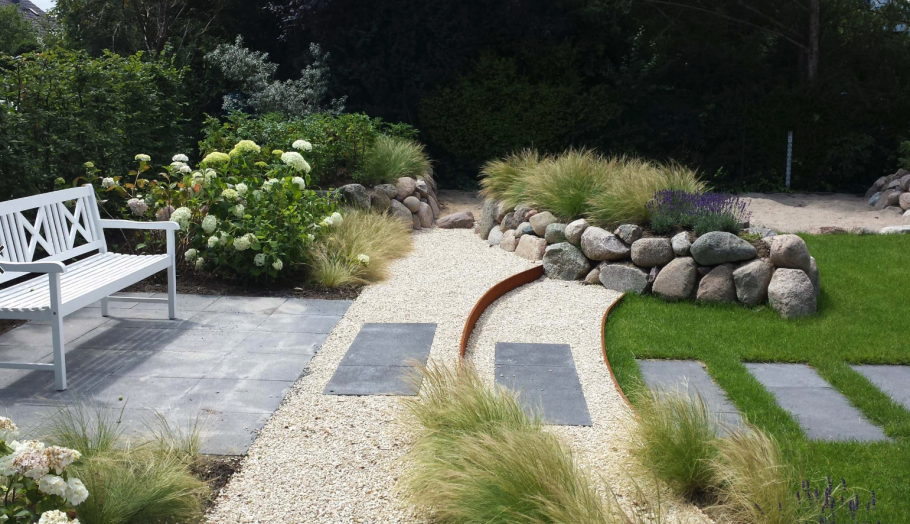 Дорожки ландшафт в скандинавском стиле