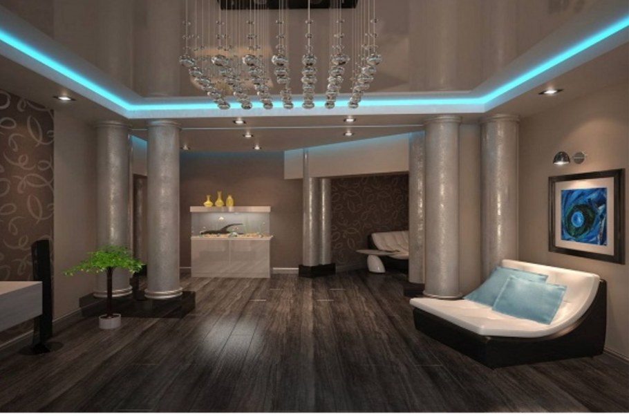 Натяжной потолок с подсветкой