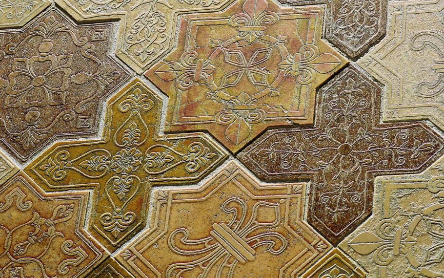 Плитка мозайка в ванной лофт