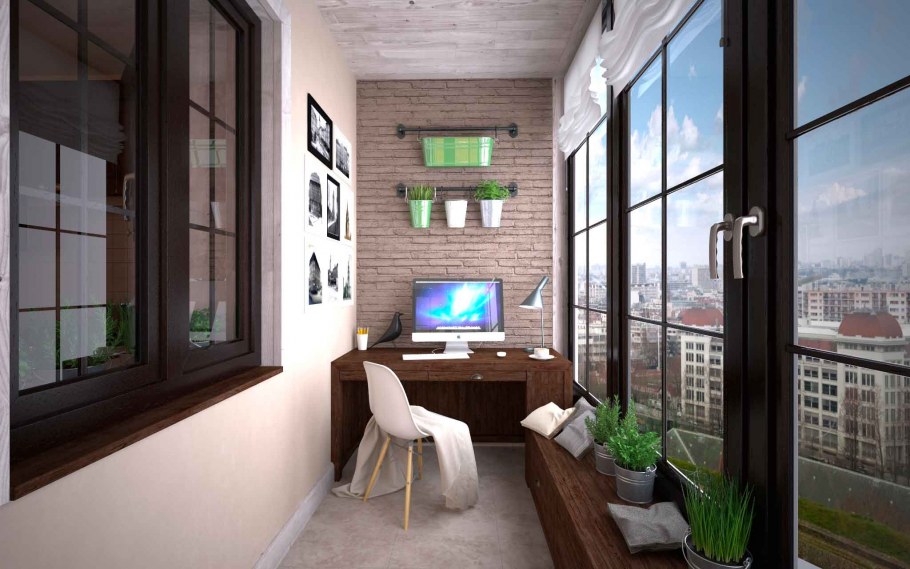 Интерьер балкона