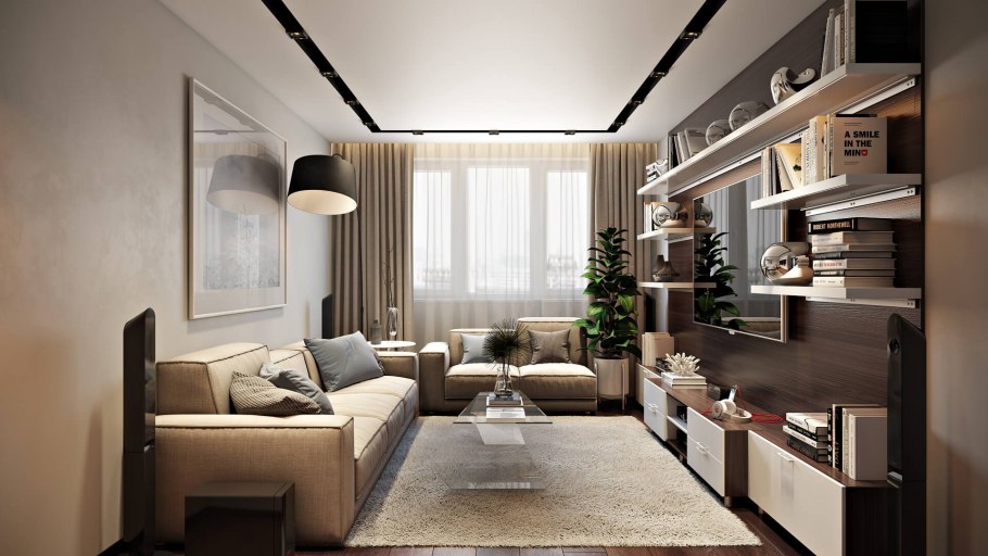 Интерьер однокомнатной кв