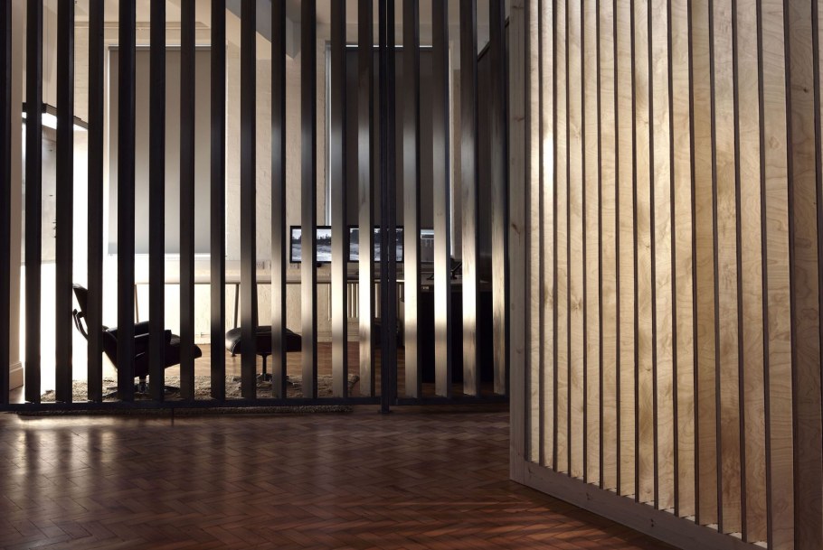 Металлические реечные перегородки