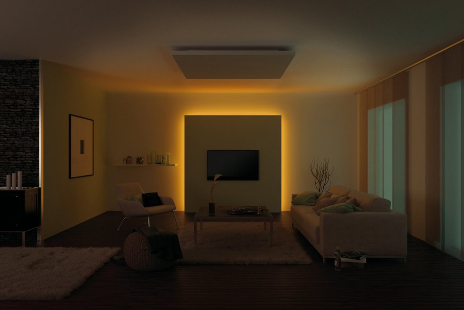 Лента светодиодная РГБ В интерьере