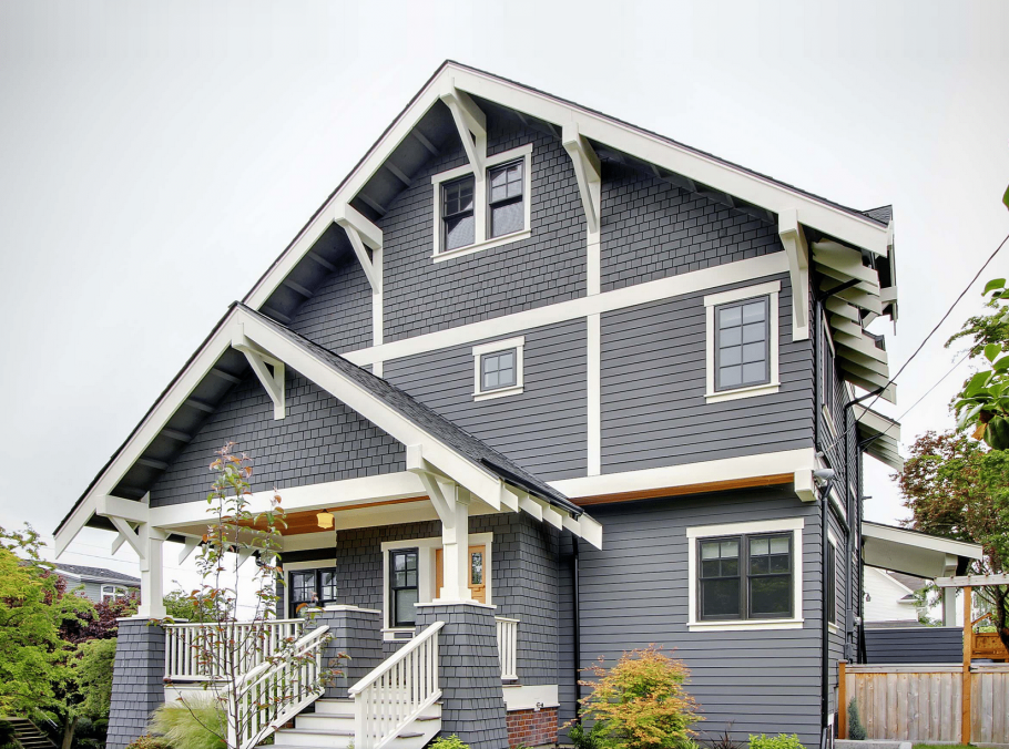 Серый фасад