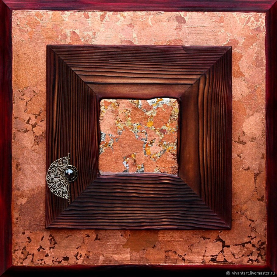 Круглое панно медь в стиле Бали