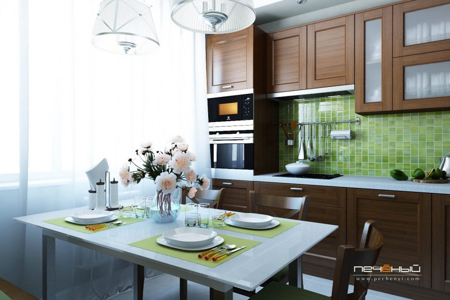 Планировка кухни п44