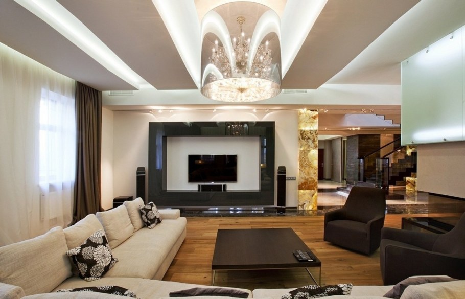 Гостиная в коттедже