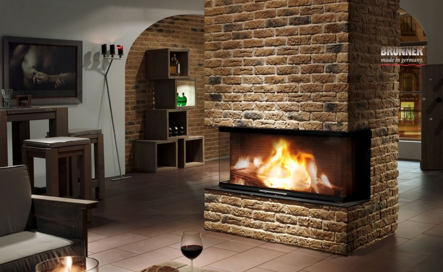 Brunner Panorama-Kamin 57/25/121/25 антрацит