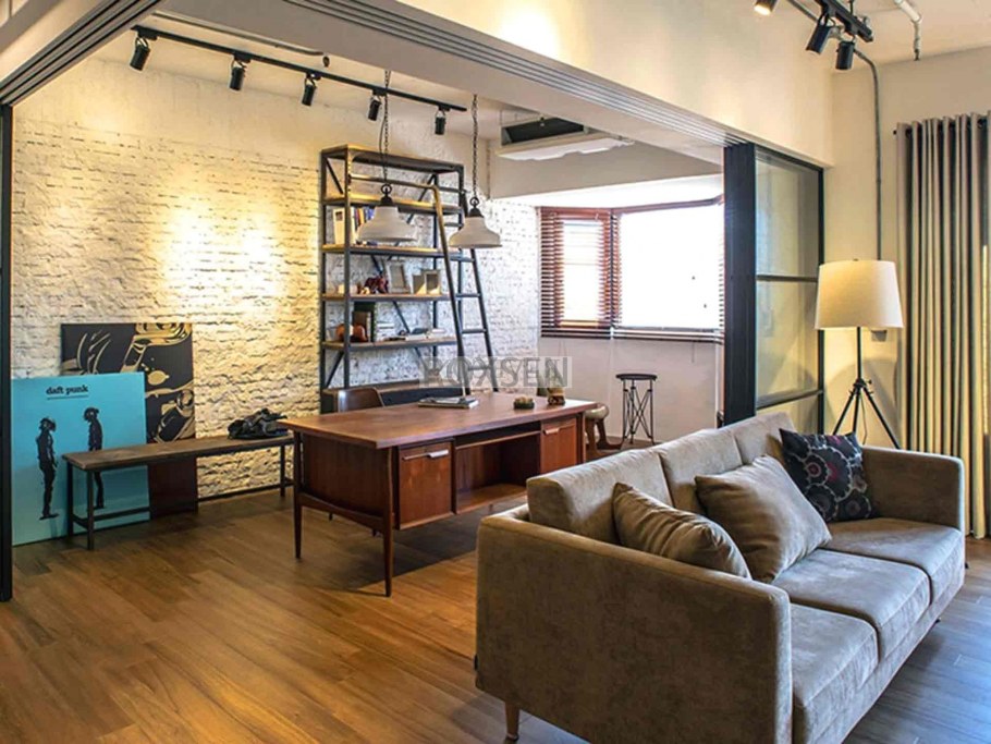 Гостиная лофт Индастриал интерьер