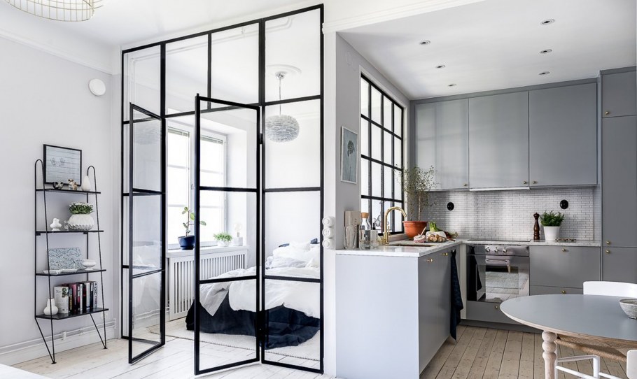 Студия зонирование пространства 30 кв.м