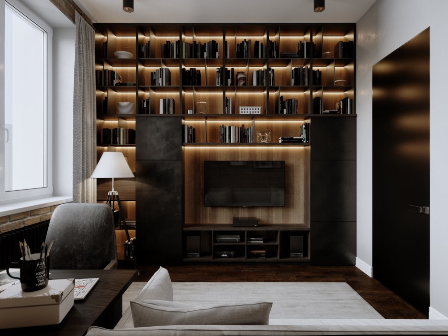 Стеклянная перегородка в комнату