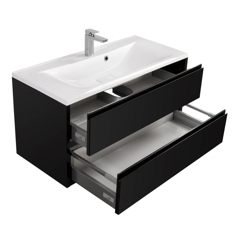 Тумба под раковину Aquaton Римини 100 1a134501rn950 черный