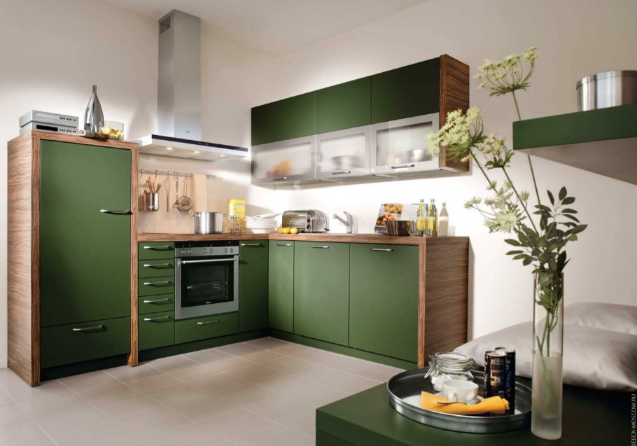 Кухня матовая Форест Грин