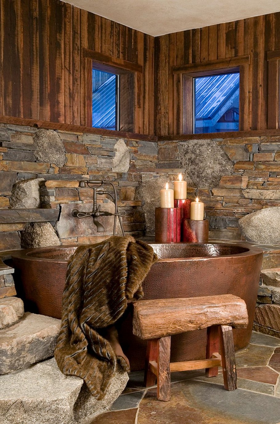 Баня в рустикальном стиле