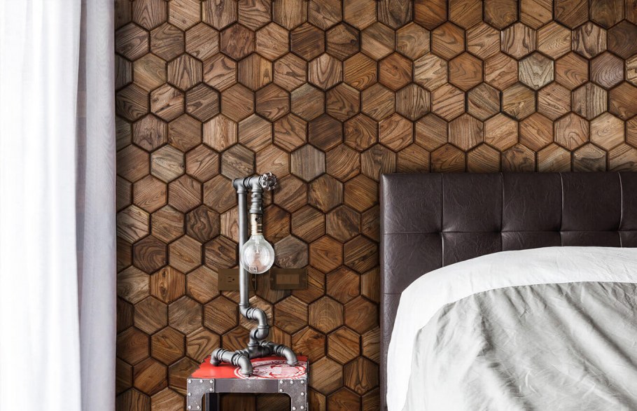 Плитка карагач деревянная