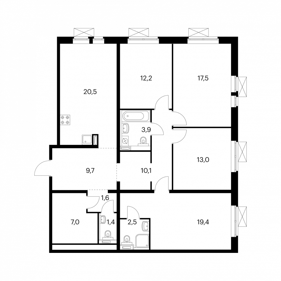 ЖК Бунинские Луга планировки