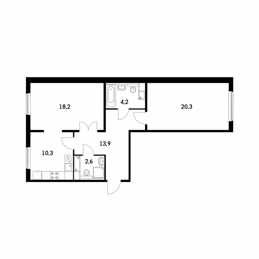 Ярцевская 33к2 планировка 2к
