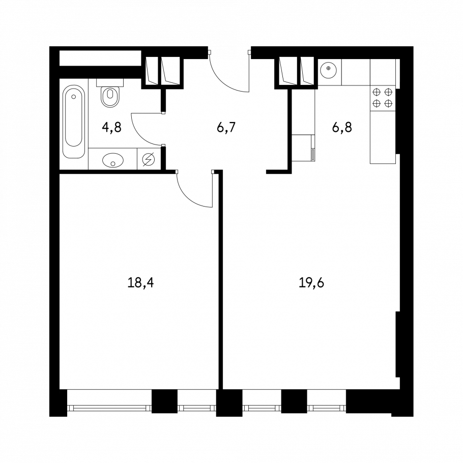 ЖК Vander Park 3 комнаты планировка