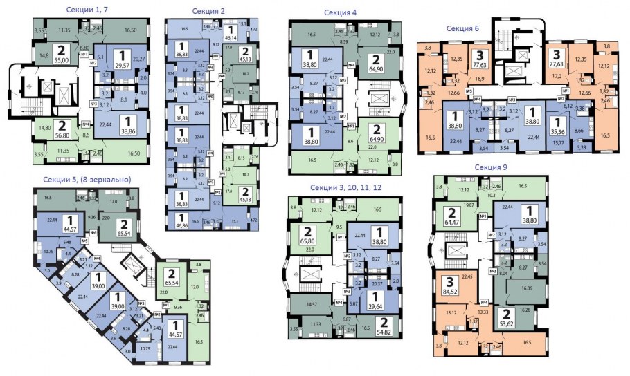 ЖК Люберецкий планировки квартир